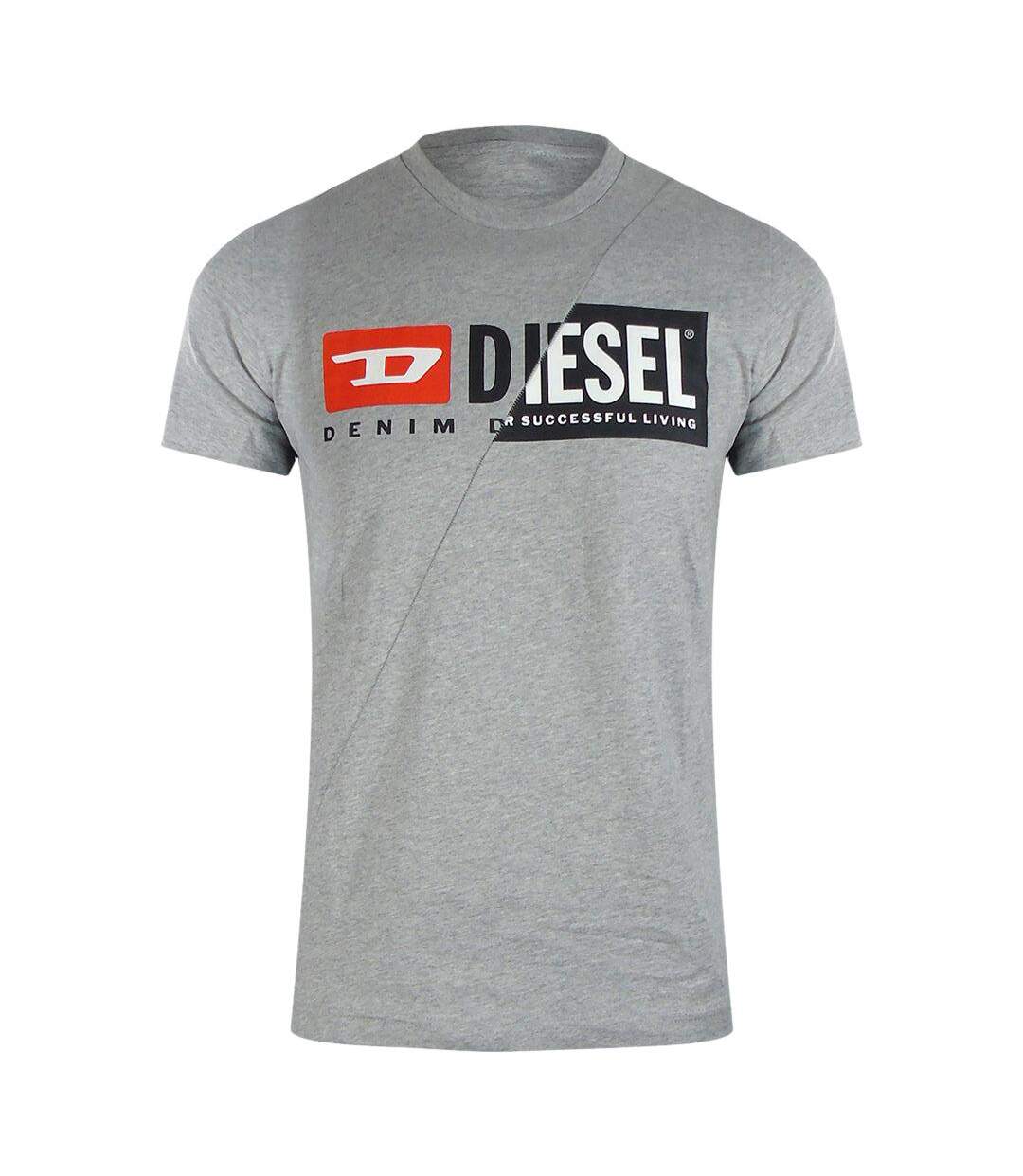 T-shirt Homme Gris Chiné Diesel-1