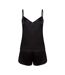 Towel City Womens/Ladies Satin Short Pyjama Set (Black) - UTRW9855