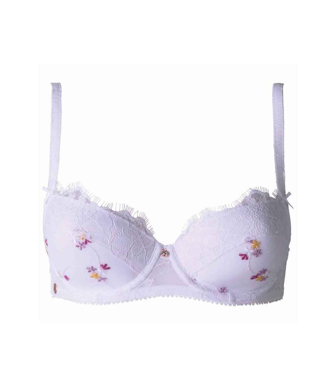 Soutien-gorge ampliforme coque moulée blanc Frenchy-1