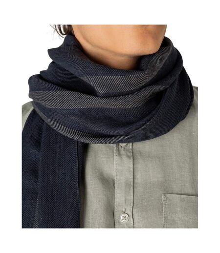 Unisex Adult Striped Twill Scarf One Size Marine Spasso