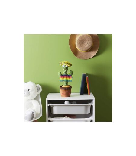 Peluche Déco Cactus Musical Dansant 31cm Vert