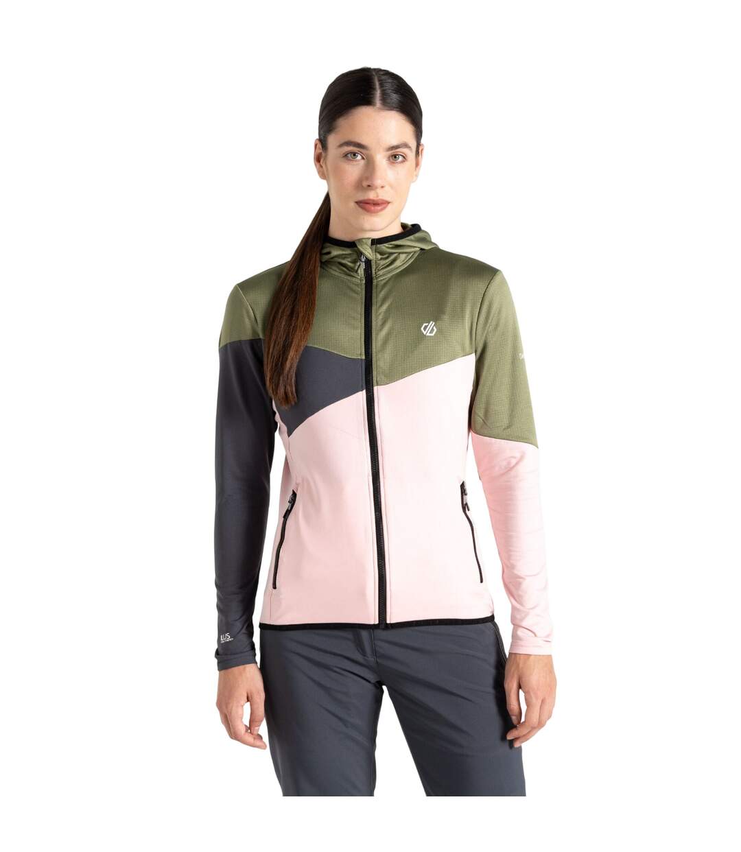 Haut De Sport Convey Femme Vert Olive Rose Cristal Dare 2B-1