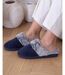 Isotoner Chaussons Mules femme semelle ergonomique confort, velours-2