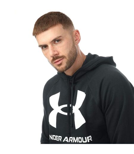 Sweat À Capuche Rival Homme Noir Blanc Under Armour