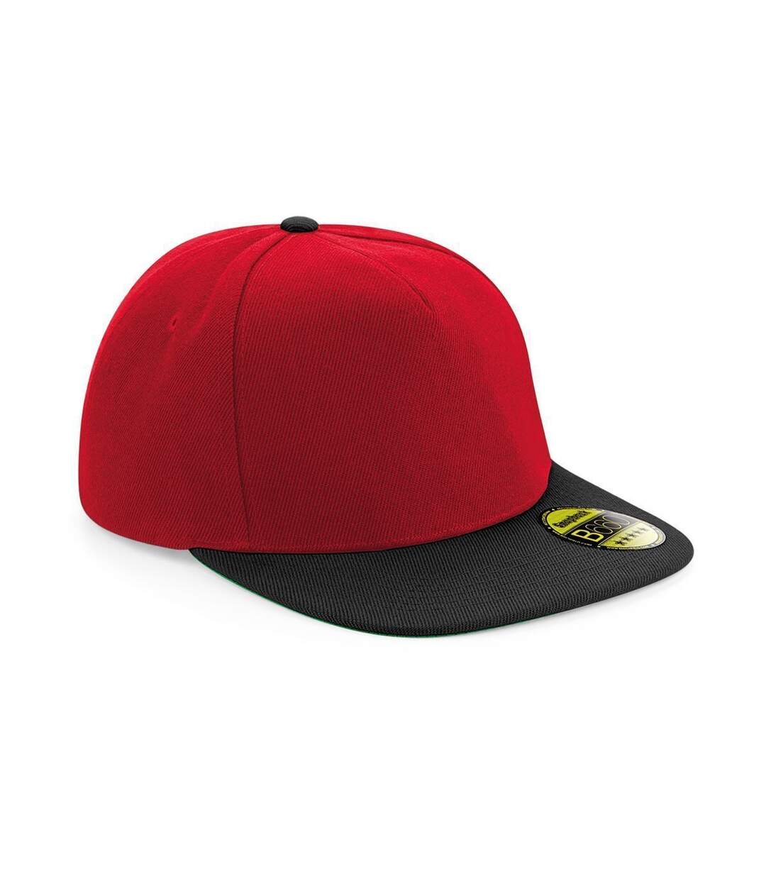 Casquette à visière plate adulte - B660 - rouge et noir-1