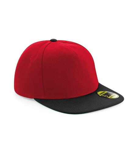 Casquette à visière plate adulte - B660 - rouge et noir