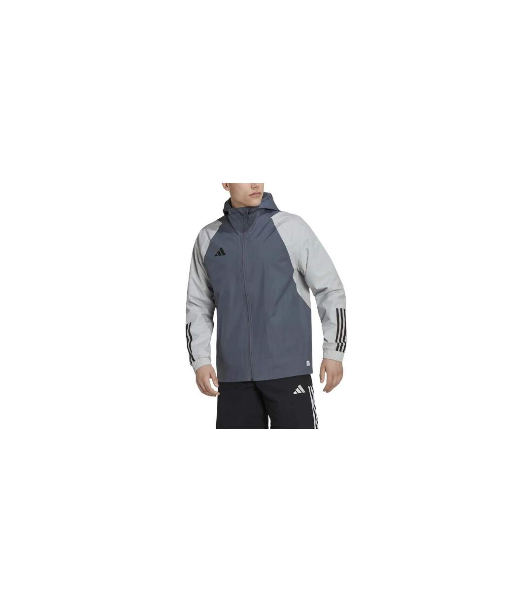 Mens Tiro 23 Competition All Weather Jacket Tiny Elm Grey Grey Adidas-1