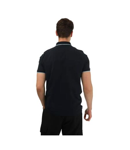 Mens Lario Block Polo Shirt Blue Navy Weekend Offender