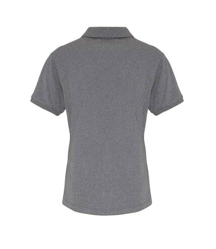 Polo coolchecker femme gris chiné Premier