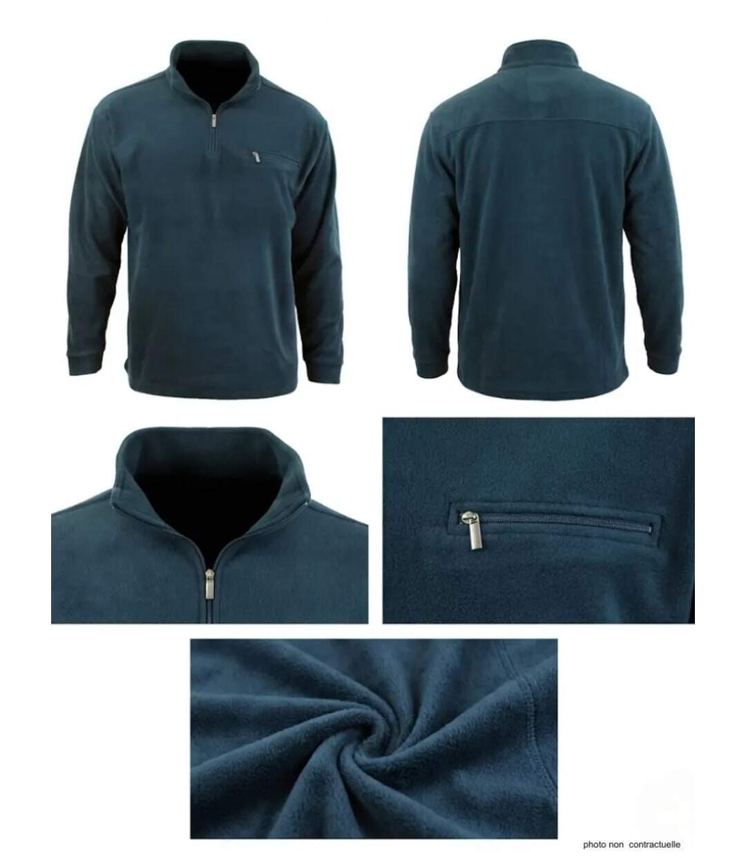 Sweat Polaire Col Zippé 1 Poche Caribou1 Challenger-3