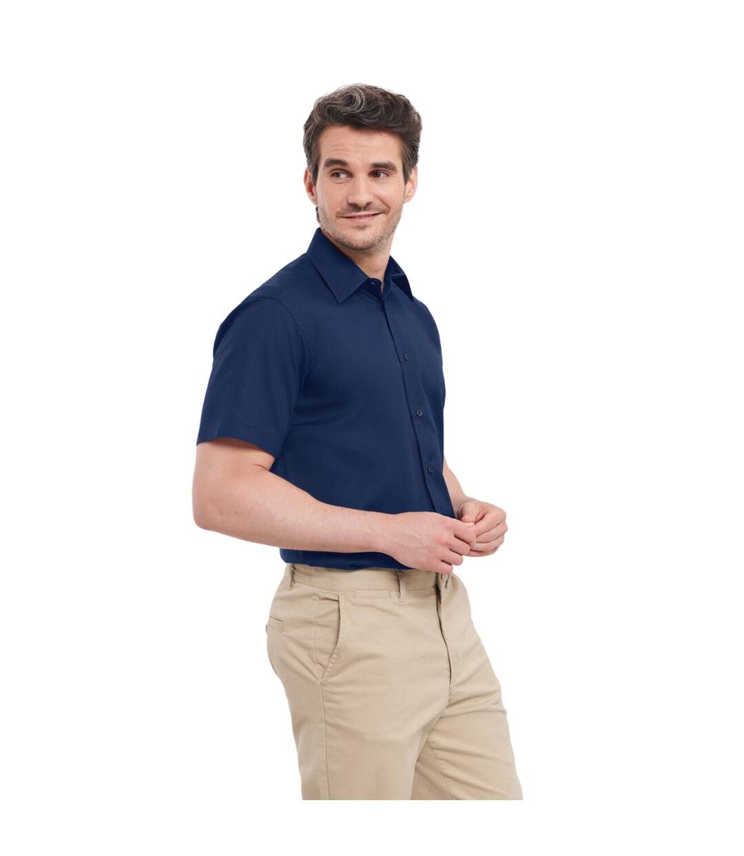 Chemise Homme Bleu Roi Vif Russell Collection-1