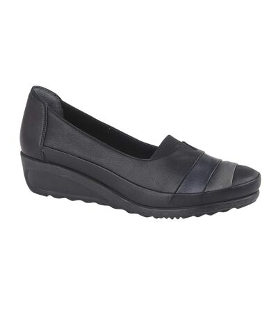 Mod Comfys Womens/Ladies Leather Casual Shoe (Black) - UTDF1823
