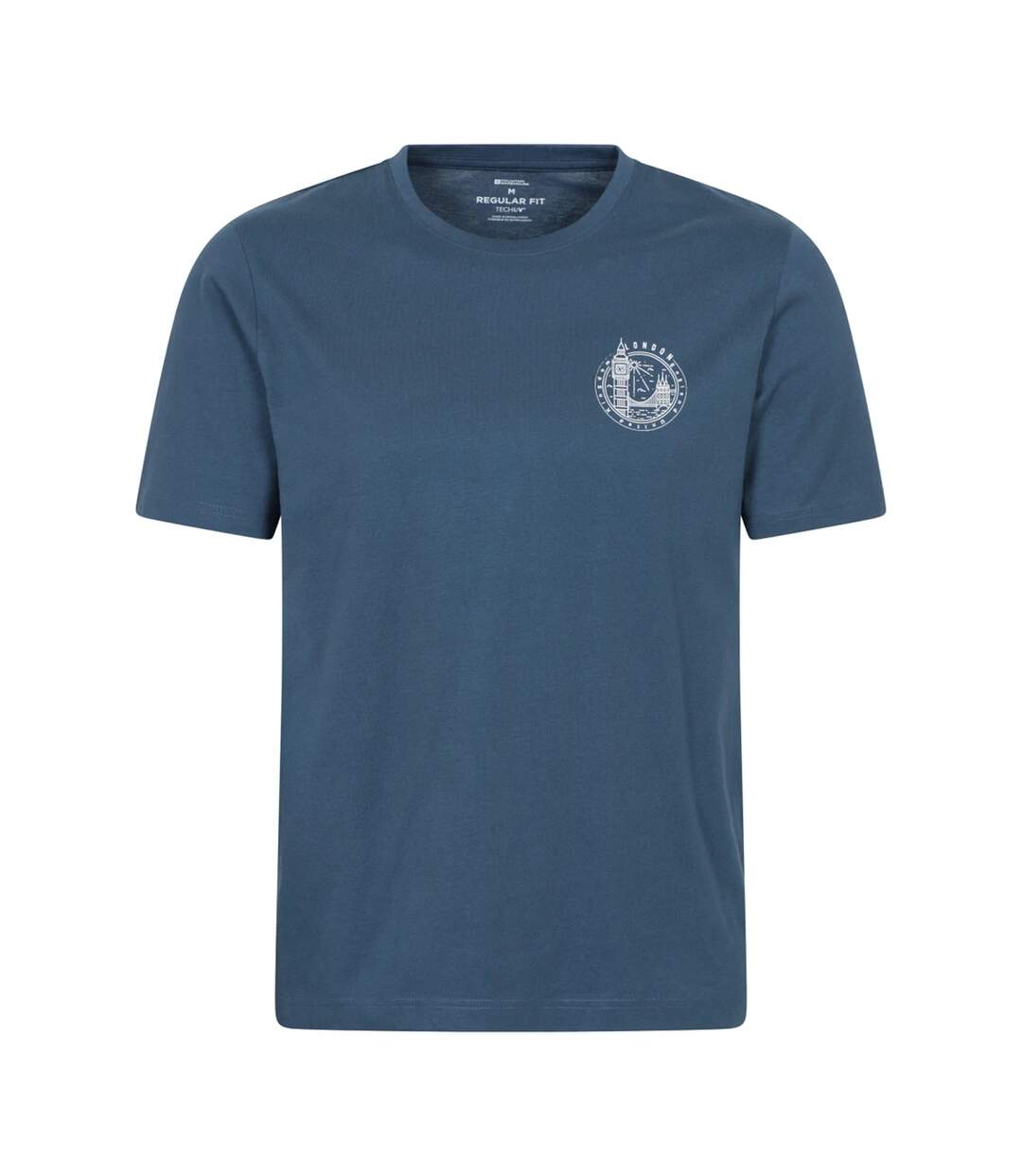 Mens London Short-sleeved T-shirt Dark Blue Mountain Warehouse-1