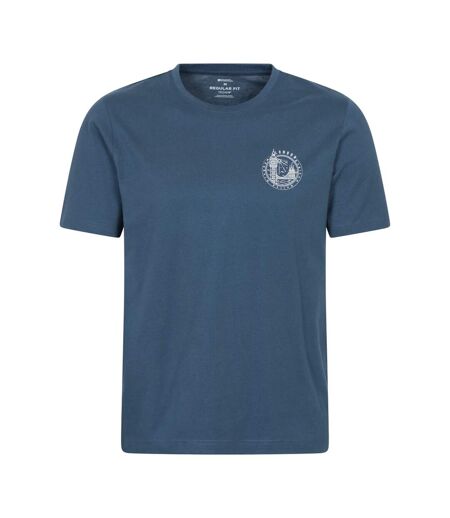 Mens London Short-sleeved T-shirt Dark Blue Mountain Warehouse