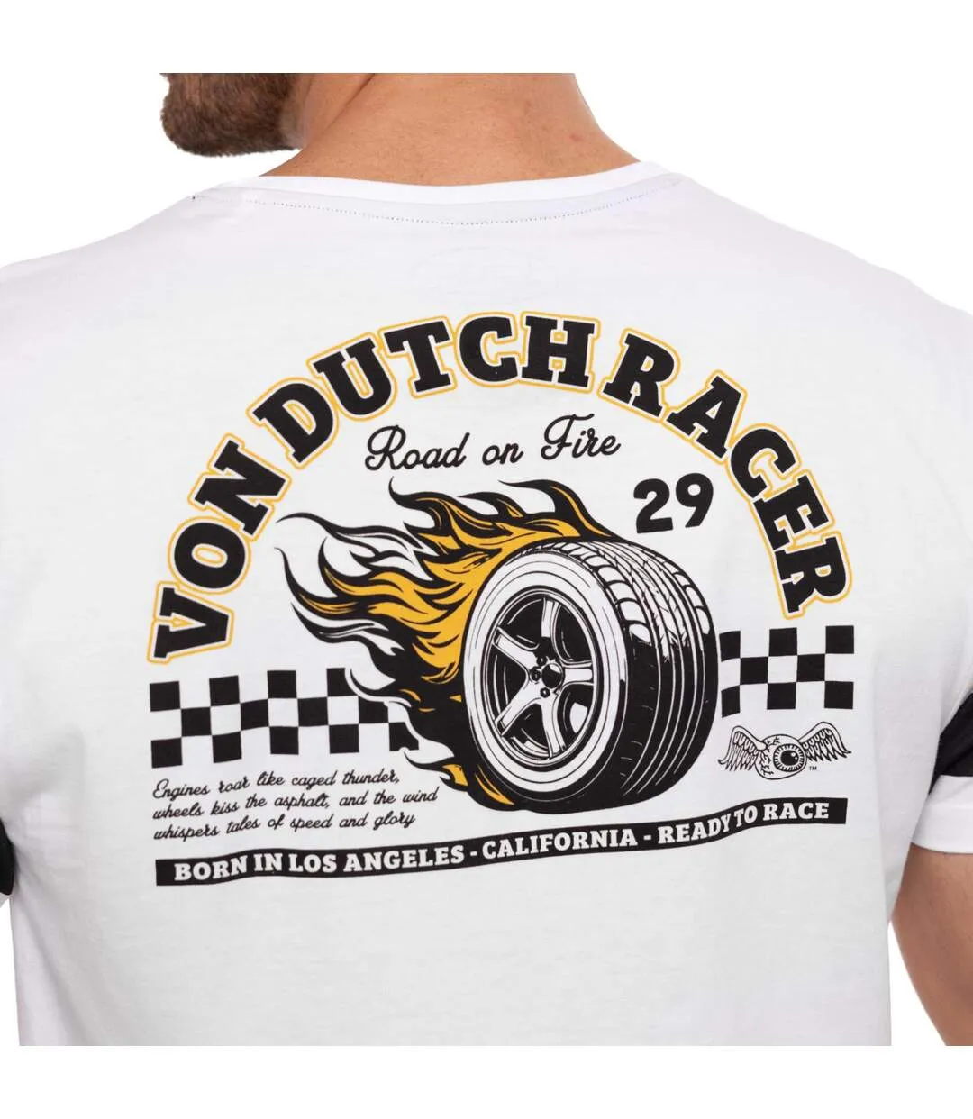 T-shirt homme regular fit col rond en jersey Fired Vondutch-4