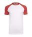 T-shirt à manches courtes homme blanc/rouge Build Your Brand-1