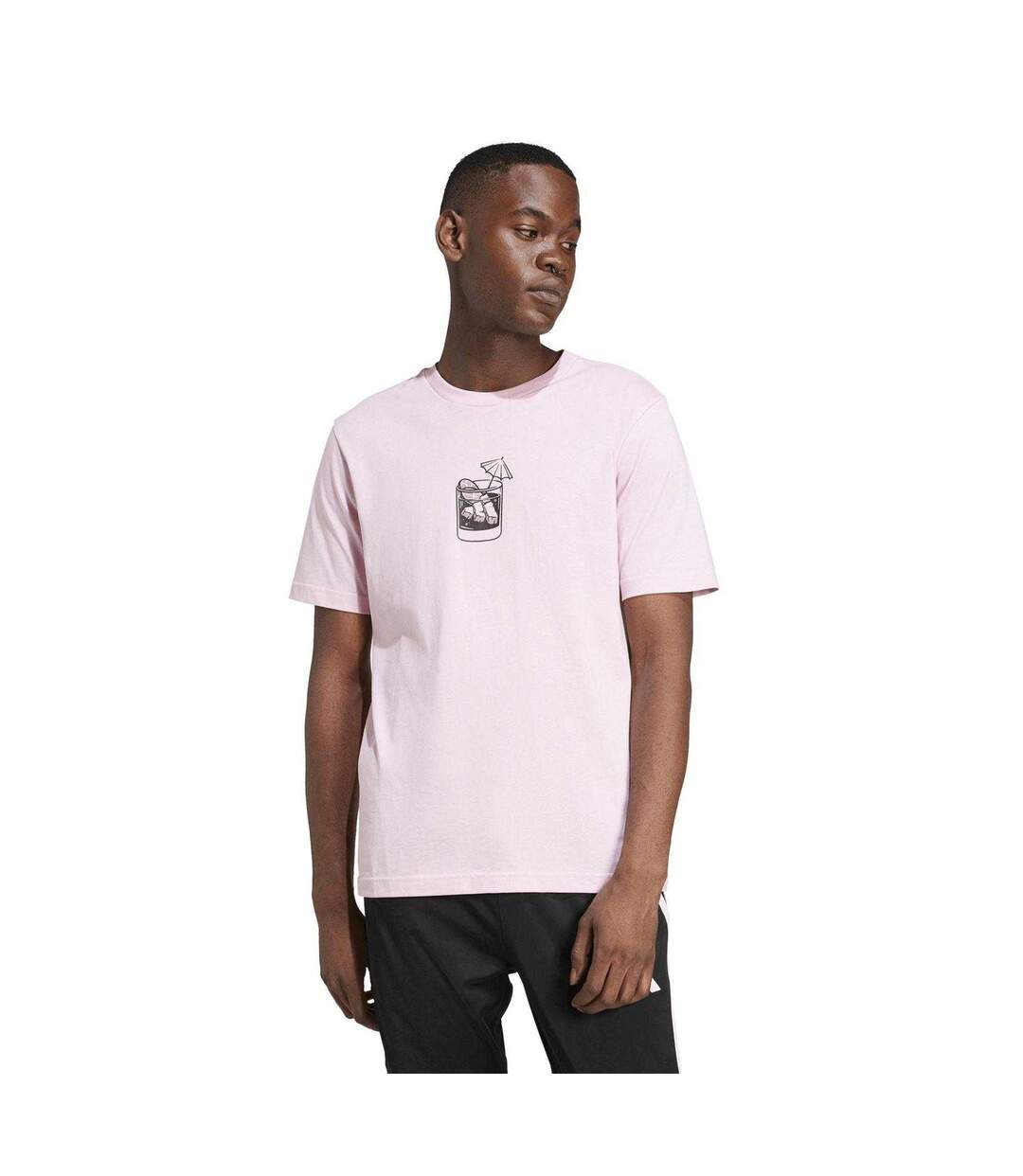 T-shirt Motif/style Cocktail Homme Rose Adidas-4