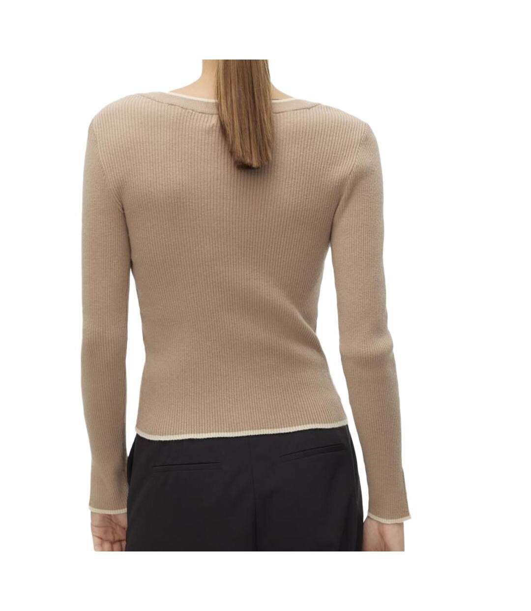 Pull beige femme vero moda joan-2