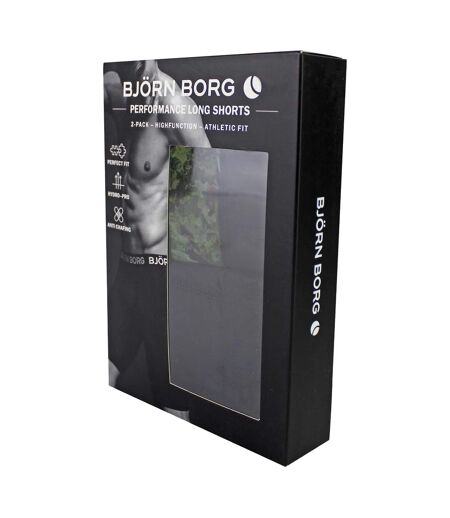2 Pack Performance Moisture-Wicking Boxers with Long Leg for Men