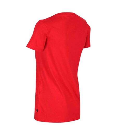 Womens/ladies Filandra Vi Text Coolweave T-shirt Red Regatta