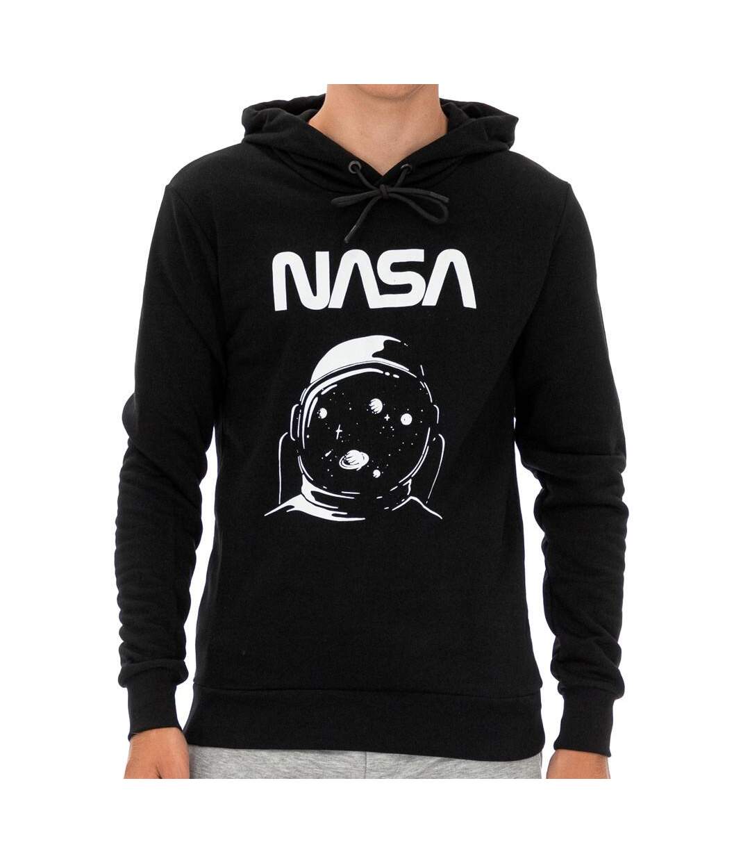 Sweat à capuche Noir Homme Nasa 68H - XS-1