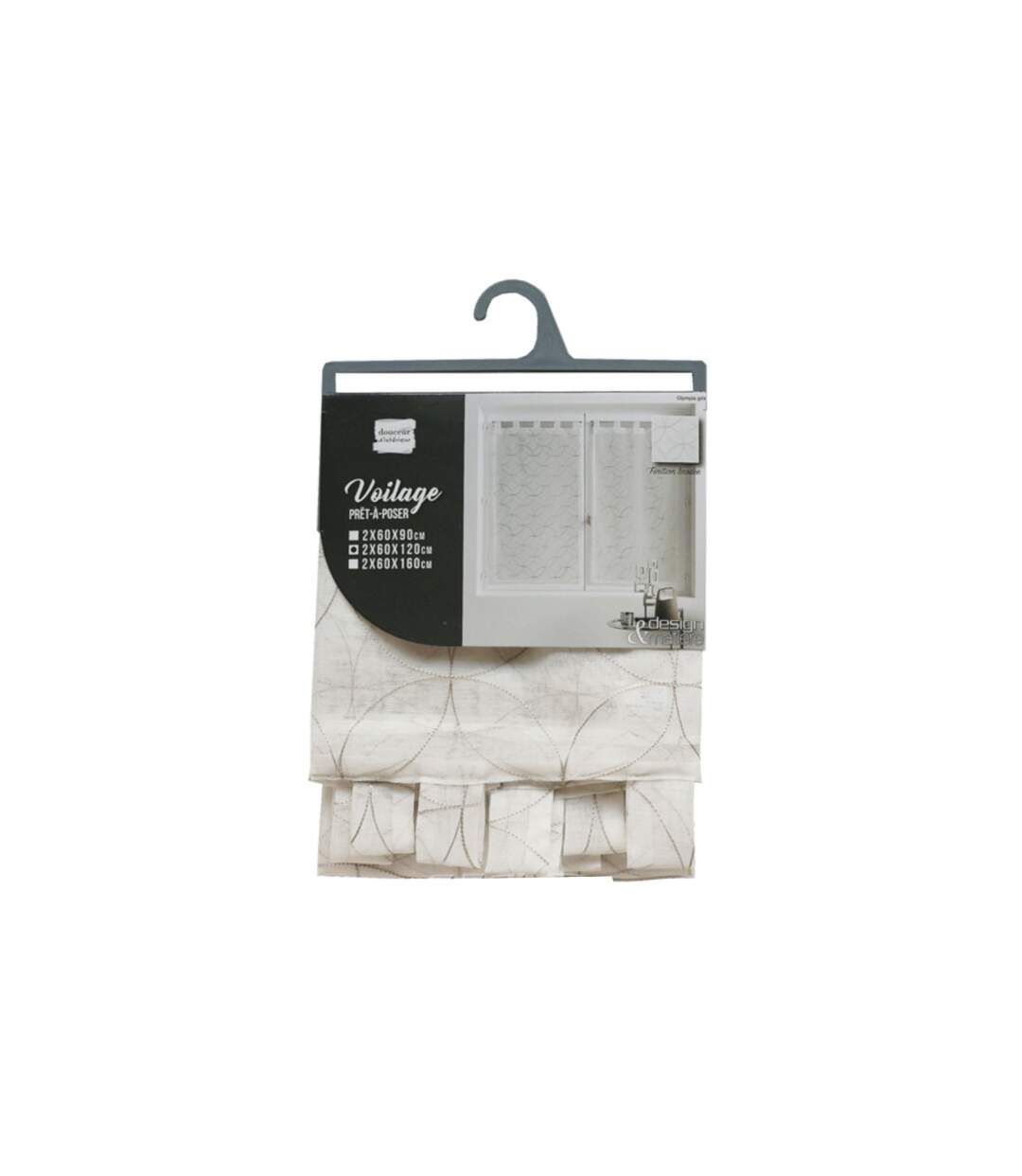 Paire de Voilages Olympia 60x120cm Gris-4