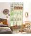 Lot de 2 Rideaux de fils détails macramé et pompons - 90 x 200 cm - Beige-3