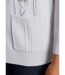 Gilet long boutonné brodé perlé col V-5