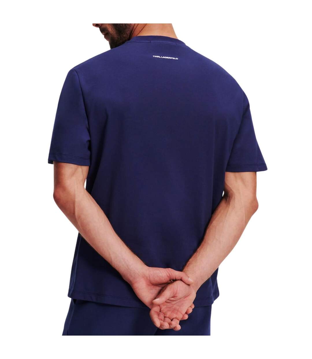 Mens Organic Cotton Relaxed Fit T-shirt Patriot Blue Karl Lagerfeld-3