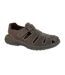 Mens Waxy Leather Sandals Brown IMAC-1