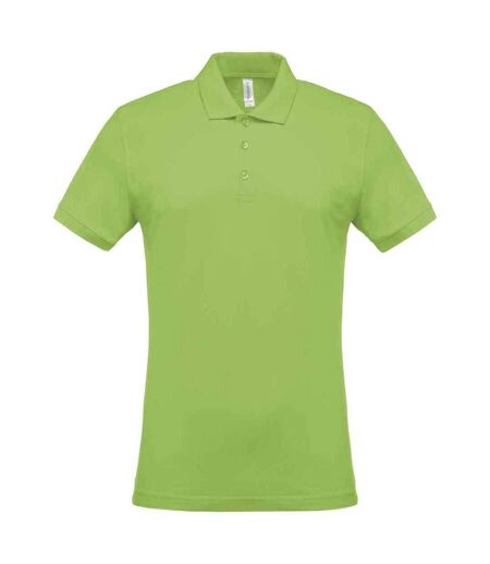 Mens Pique Polo Shirt Lime Green Kariban
