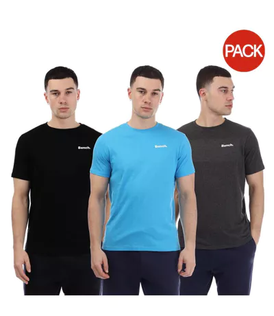 T-shirts Style Logo Lirrik Homme Gris Bleu Noir Bench