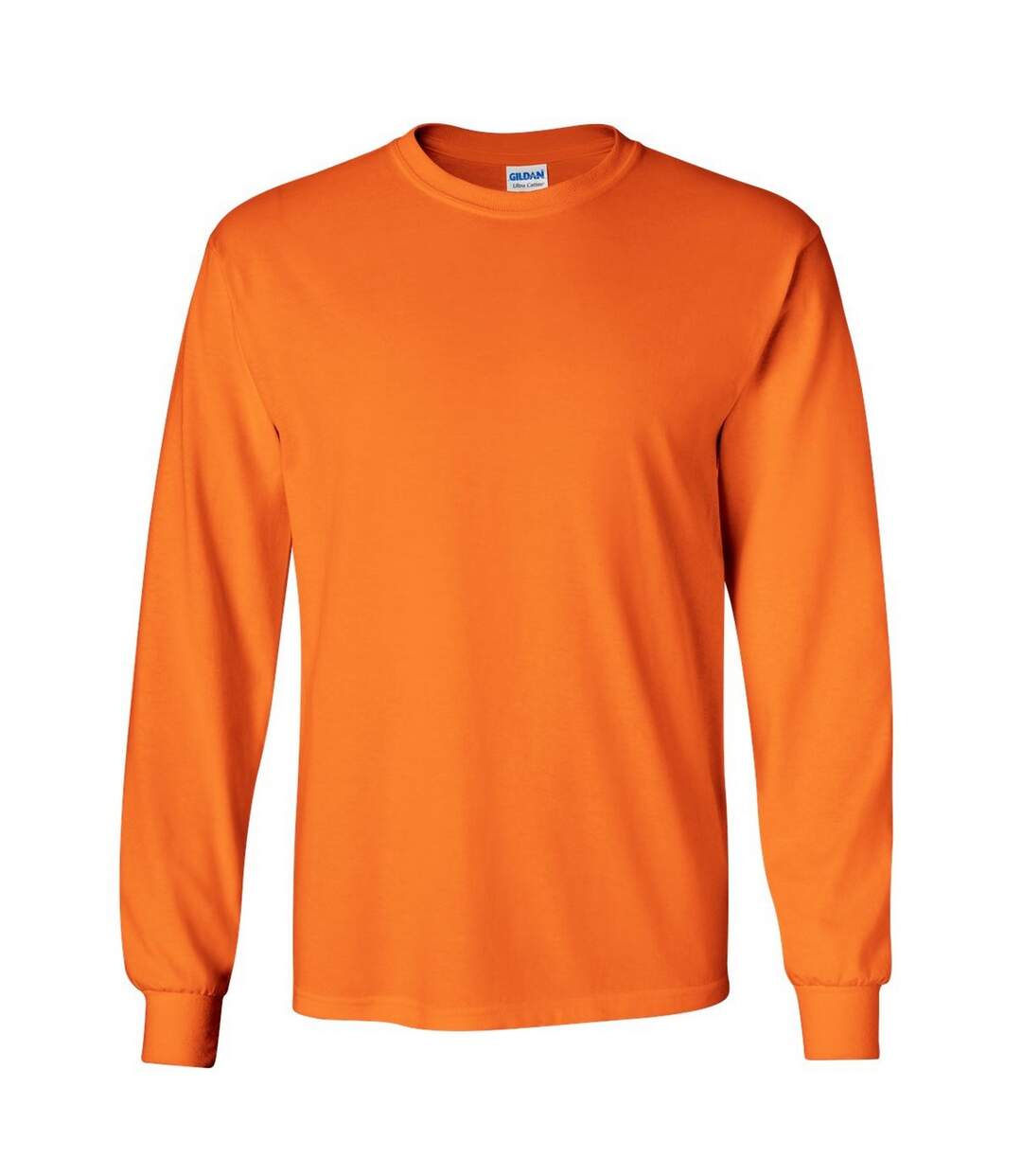 T-shirt uni à manches longues  pour homme orange sécurité Gildan