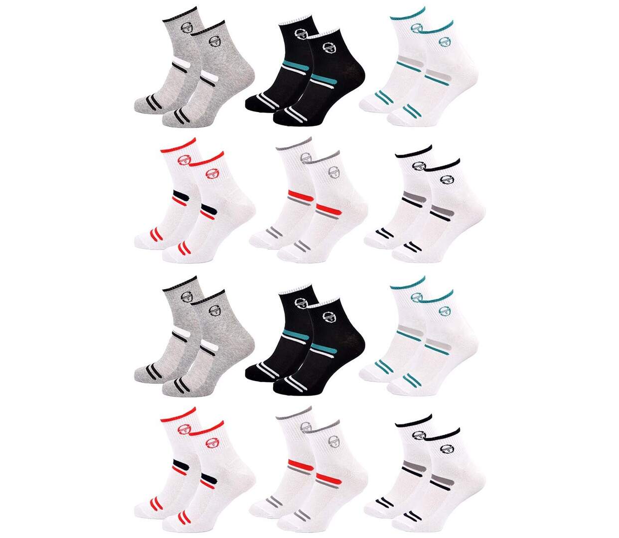 Chaussettes SERGIO TACCHINI QUARTER 12 Pcs 7015-1