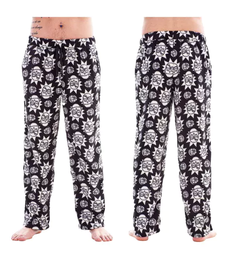 Pantalons De Détente Homme Vert Noir Blanc Rick And Morty