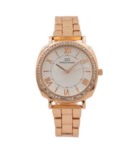 Montre Fashion Femme Métal Rosé Strass GIORGIO