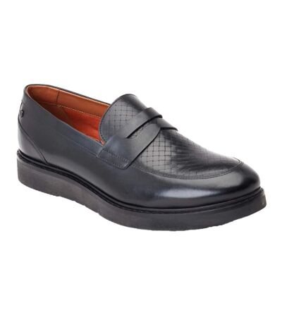 Mocassins penny sid homme noir Base London