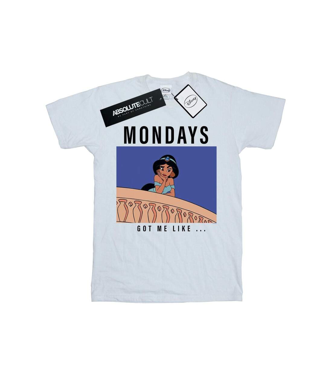 Disney Princess - T-shirt JASMINE MONDAYS GOT ME LIKE - Femme (Blanc) - UTBI42775-1