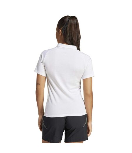 Polo Manches Courtes Tiro Femme Blanc Adidas