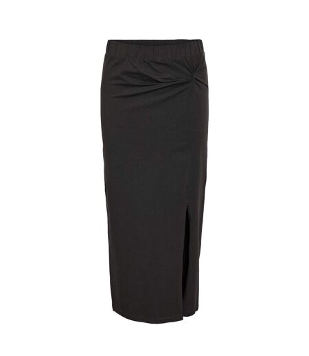 Womens/ladies Knotted Regular Maxi Skirt Obsidian Black Noisy May