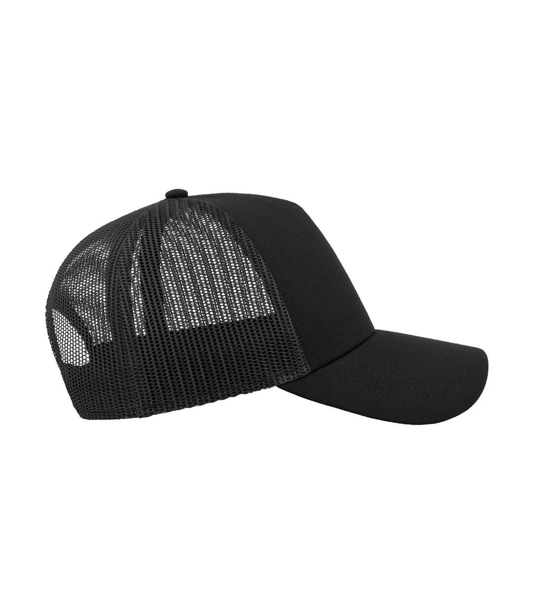Casquette Style Trucker Rapper Mixte Noir Atlantis-4