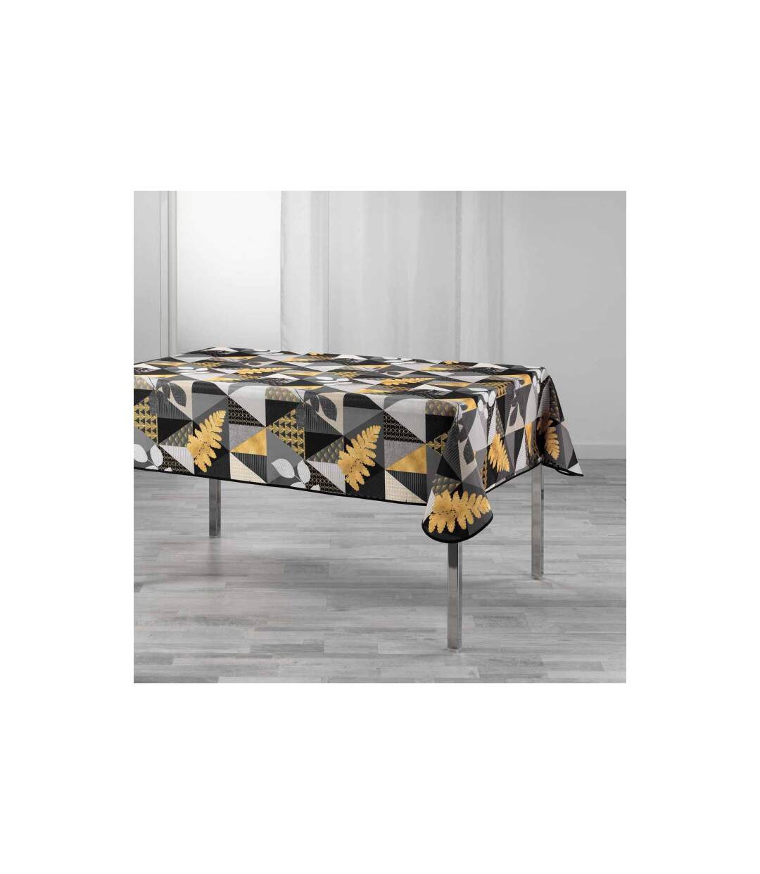 Nappe Imprimée Loelia 150x240cm Noir-1