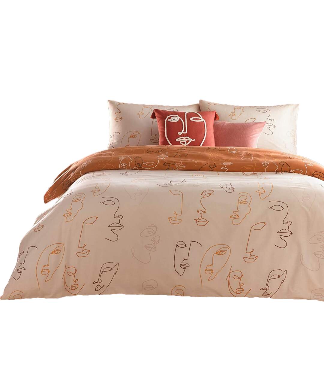 Kindred abstract duvet cover set apricot Furn-1