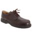 Roamers Mens Superlite Wide Fit Mudguard Tie Leather Shoes (Black) - UTDF120
