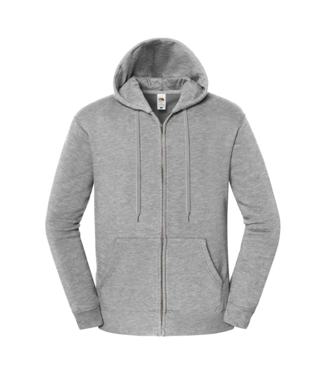 Veste De Survêtement Iconic Premium Homme Gris Clair Chiné Fruit Of The Loom-1