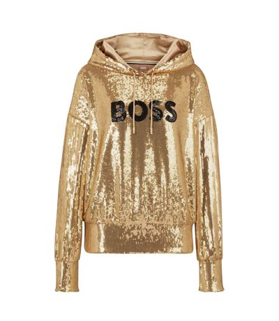Sweat À Capuche Esoca Femme Jaune Or Boss