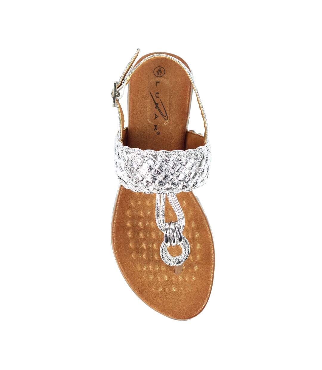Sandales dawley femme argenté Lunar-4