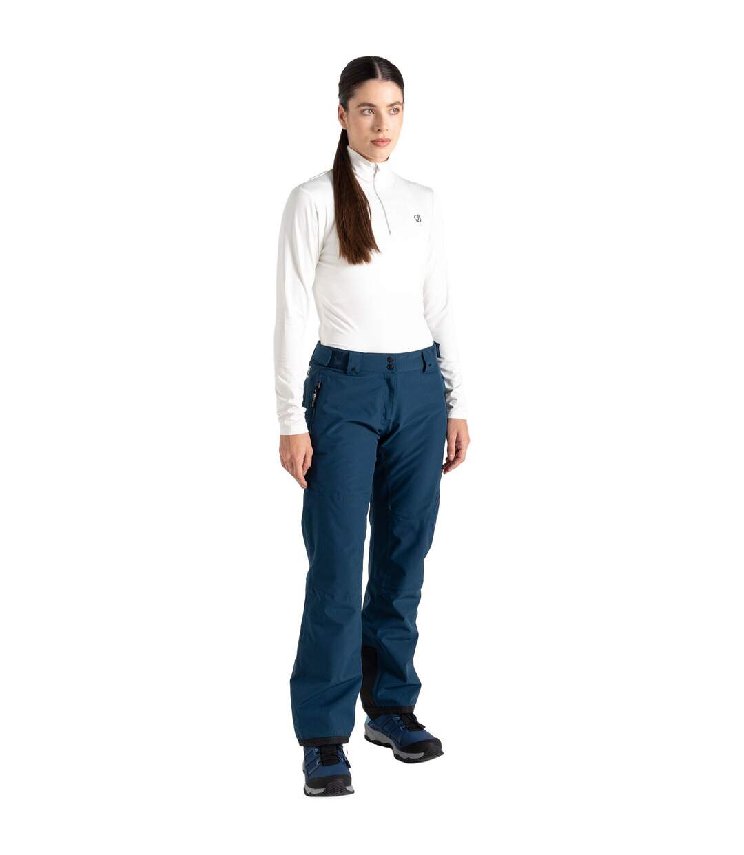 Pantalon De Ski Extensible À Taille Ajustable Ice Femme Bleu Nuit Regatta-1