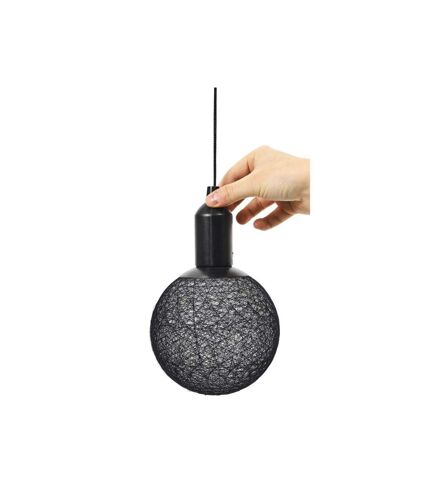 Paris Prix - Boule Déco Lumineuse Led suspension 24cm Noir