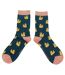 1 Pack Ladies Novelty Teal Rubber Duck Bamboo Socks-3